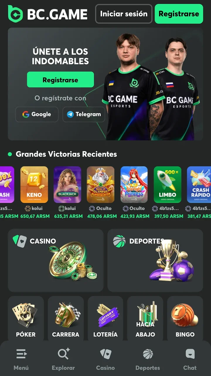 BC app capturas principal.